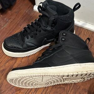Nike Black High-Top Sneakers with Off-White Sole
